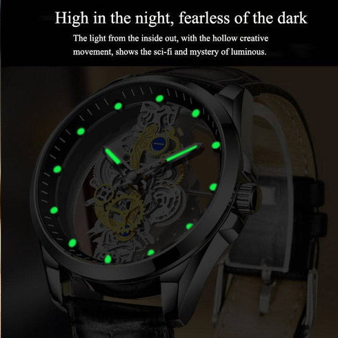 Men's Watch Skeleton Automatic Quartz